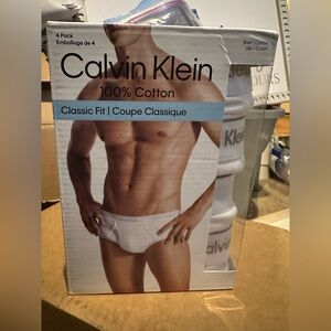 Calvin Klein Men's White Cotton Briefs